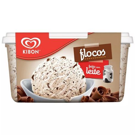 Sorvete kibon 1.5l flocos cremosíssimo