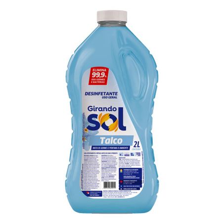 Desinfetante Uso Geral Talco Girando Sol Frasco 2l 