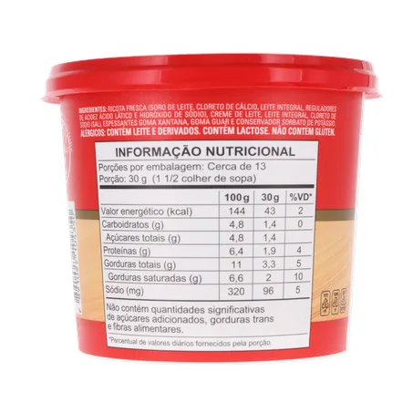 Creme de Queijo Ricota Président 380g 360-18