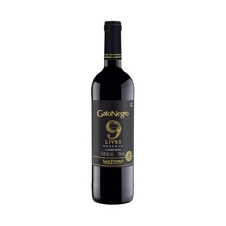 VH TT GATO NEGRO 9LIVES CARMENERE 750ML