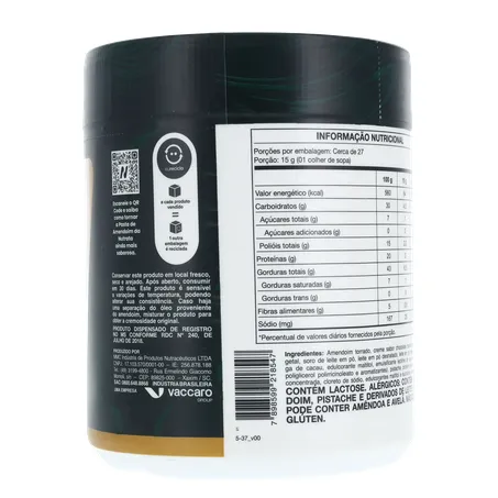 Pasta de Amendoim Nutrata Bacio Di Latte Sabor Pistache 400g 360-17