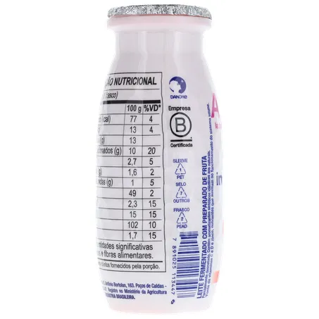 Leite Fermentado Parcialmente Desnatado de Morango Actimel 100G 360-25