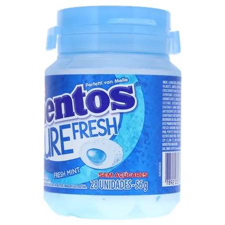 Goma de Mascar Mentos Pure Fresh Fresh Mint Sachê 6G 360-5