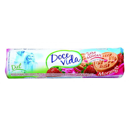 BISCOITO RECHEADO MABEL DOCE VIDA DIET MORANGO 120G