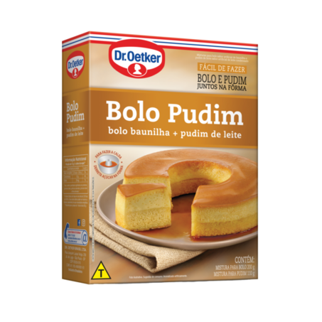 Mistura Bolo Dr Oetker Baunilha Com Pudim De Leite Caixa 310g 
 