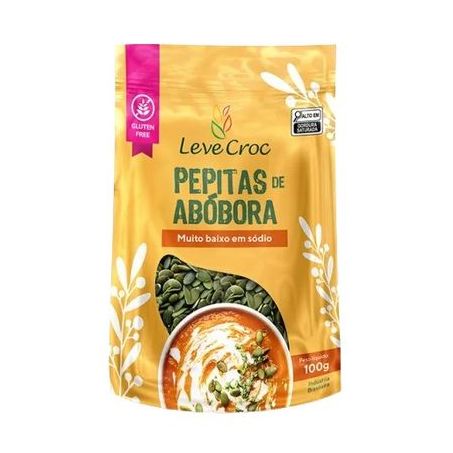 Pepitas de abóbora sem glúten leve croc 100g