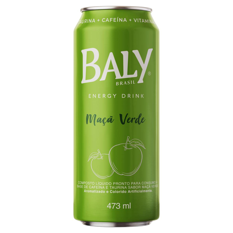 Bebida Energética Baly 473ml - Maçã Verde - Lata