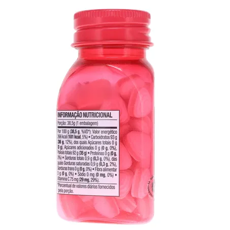 Bala mentos kiss sour sem açúcar morango 38g 360-15