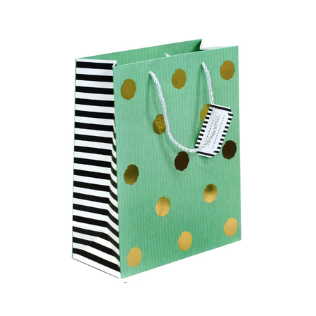 SACOLA YANGZY PRESENTE POA GOLD 26X32X12CM