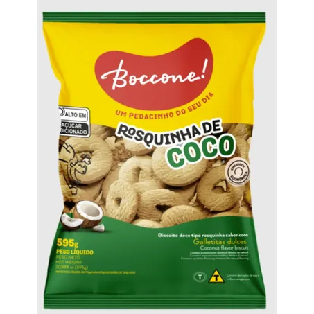 Biscoito rosquinha coco boccone 595g