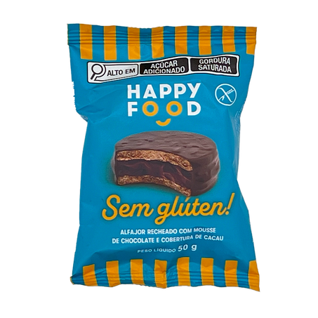 Alfajor Happy Food Mousse de Chocolate sem Glúten