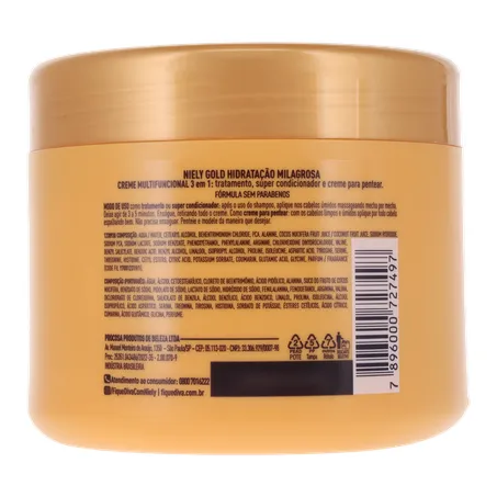 Creme de Tratamento Niely Gold 430g - Água de Coco 360-2