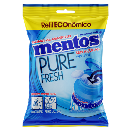 MENTOS PURE FRESH FRESH MINT RF 56 G              