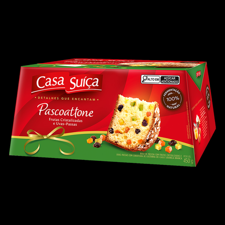 Pascoattone Casa Suiça Frutas/Uvas Caixa com 450G 