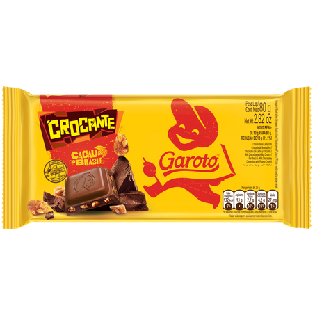 Chocolate barra garoto crocante 80g