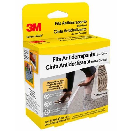 FITA ADESIVA ANTIDERRAPANTE 50MM X 5M SAFETY WALK PRETA 3M