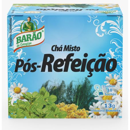 CHÁ BARÃO DE COTEGIPE PÓS REFEIÇÃO MISTO CAIXA C/10 SACHÊS