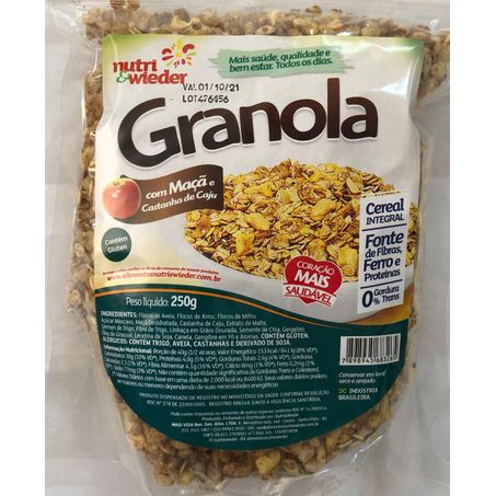 GRANOLA DE MACA C/CASTANHA DE CAJU  NUTRI WIEDER 250G