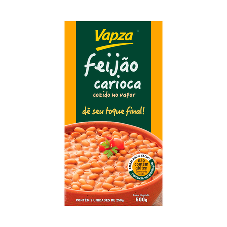 Feijão Vapza Carioca Cozido no Vapor 500G