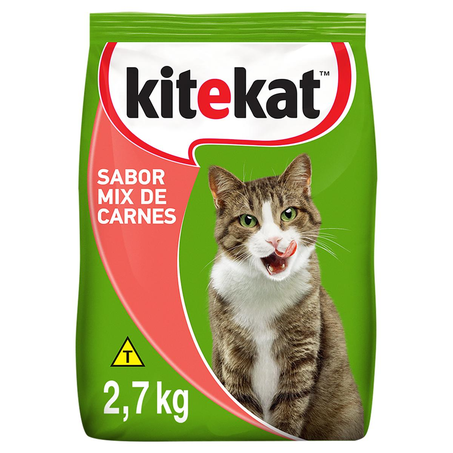 Ração para Gatos Kitekat 2,7kg - Adulto - Mix de Carnes
