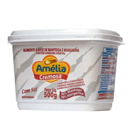 MARGARINA AMELIA CREMOSA COM SAL 500G