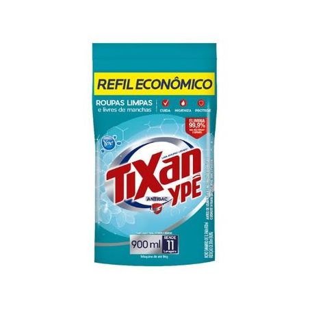 Lava Roupa Liquido Tixan Ypê Refil Antibac 900ml