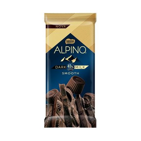 Chocolate Dark Milk 41% Cacau Smooth Alpino Pacote 85G