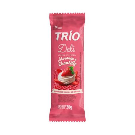 Barra de cereal morango/chantily trio 18g