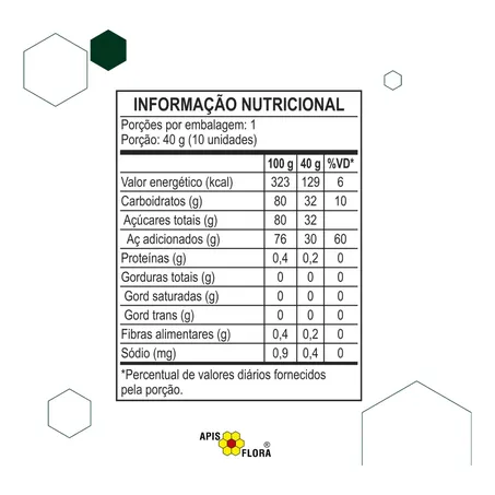 BALA DE GENGIBRE COM PRÓPOLIS 40G - APISFLORA 360-1