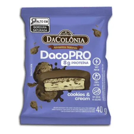 ALFAJOR DACOPRO PROTEIN COOKIES & CREAM DACOLONIA 40G