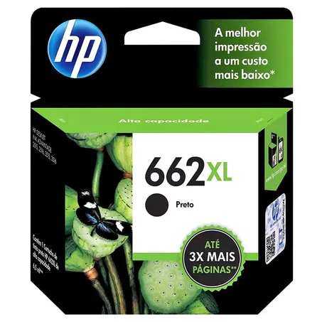 CARTUCHO DE TINTA HP 662XL PRETO CZ105AB ORIGINAL 6,5ML