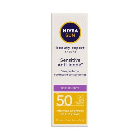 Protetor Solar Facial Nivea Beauty 50g Fps60 Sensitive
