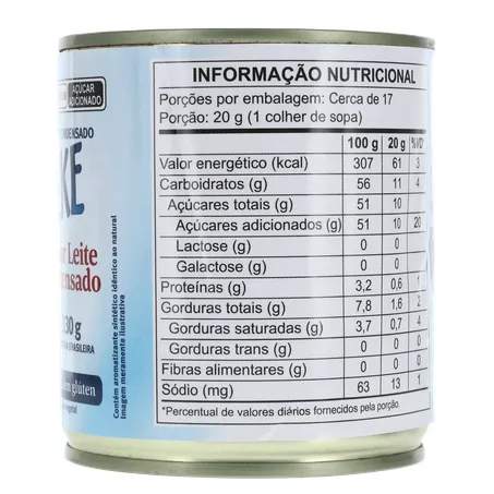 Alimento À Base de Soja Soymilke Sabor Leite Condensado Sem Lactose Lata 330gr 360-1