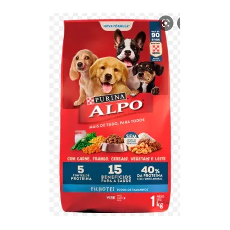 Racao alpo filhotes carne/fgo/veg 1kg
