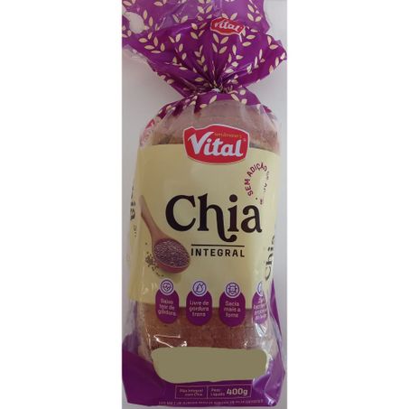 Pao vital integral com chia zero lactose 400g