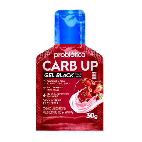 Suplemento Gel Carb Up Black Sabor Morango 30g