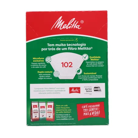 Filtro De Papel Melitta 102 C/30 360-2