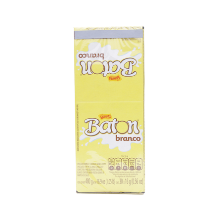 Chocolate Baton Garoto Branco Caixa com 30un - 480gr 360-1