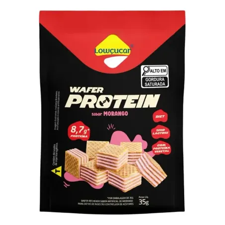 Biscoito Wafer Lowcucar 35g Protein Morango
