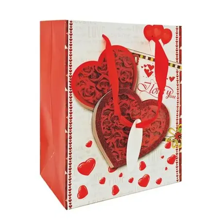 Sacola P/Presente Heart 3d Peq