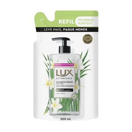 Sabonete Líquido para as Mãos Lux Buquê de Jasmim Sachê 500ml - Refil - Embalagem econômica