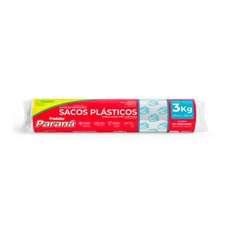 Saco para freezer paraná 3kg com 50 unidades