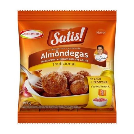 Tempero satis almondega 60gr picanha