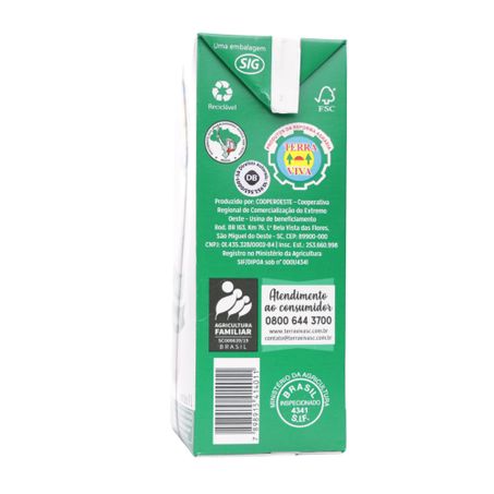 Leite UHT Integral Terra Viva Caixa 1lt 360-3