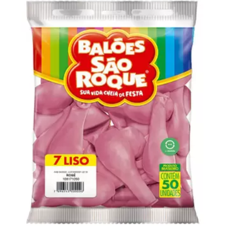 Balao s roque 7.0 rose c/50un