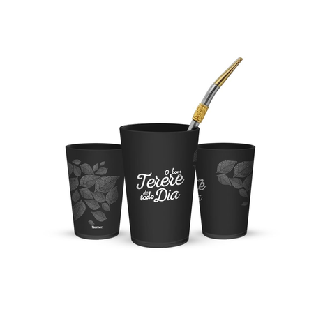 Conjunto Tereré Taumer Preto 300Ml