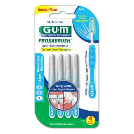 Escova Dental Interdental Gum Proxabrush 1,6mm C/6