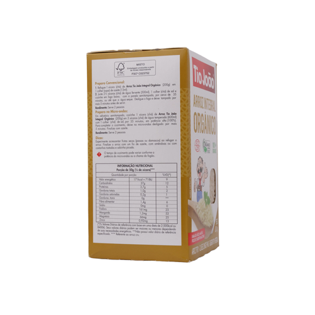 ARROZ TIO JOÃO INTEGRAL ORGÂNICO 1KG 360-48