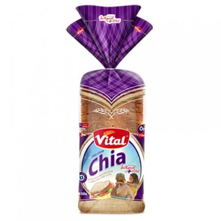 Pão de forma vital chia integral zero lactose 400g