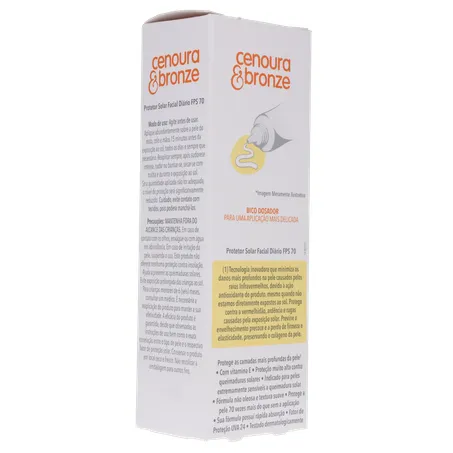 Protetor solar facial cenoura e bronze fps 70 50g 360-14